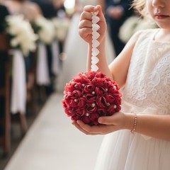 Pink Rosebud Flower Ball Hanging Pomander Kissing Ball Roses Flower Girl NEW