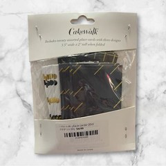 Cakewalk Place Cards Black White Gold Wedding Party LOT of 19 packs 380 Cards