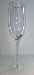 Wedding Champagne Toast Flute Gold Rim ( 1 ) Holds 9oz. No Brand 10″×2¾»SPOTLESS