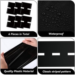 Preboun 6 Pcs Plastic Checkered Table Runner 14 x 108 Inch Racetrack Road Tab…