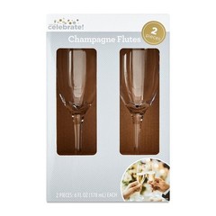 Champagne Flutes Set Elegant Toasting Glasses Perfect Weddings Celebrations 2 PC