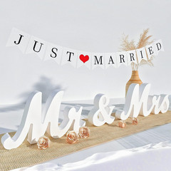 Mr and Mrs Sign for Wedding Table,Large White Mr and Mrs Sign,Wooden Letters,…
