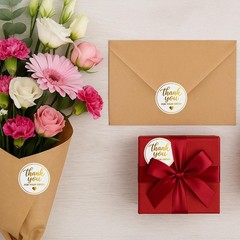1.5″ Gold Thank You Stickers, 200 Pcs Self-Adhesive Thank You for Your Order …