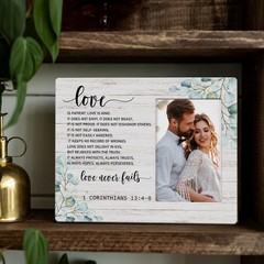 IAXIC Wedding Gifts for Couple Anniversary Photo Frame Religious Scripture Ru…