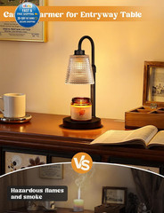 Adjustable Candle Warmer Lamp with Timer | Dimmable Wax Melt Warmer for Home