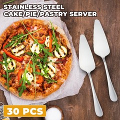 30 Pcs Stainless Steel Cake Server 9 Inch Pie Spatula Pastry Cutter Silver