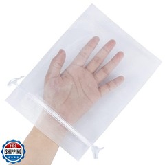 HRX Package 100pcs Sheer Organza Bags White, 6 x 9 inches Christmas Wedding S