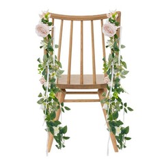 Artificial Wedding Chair Flowers, Set of 12, Durable Decorative Roses