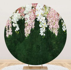 Flowers Wall Round Photography Background Wedding Arch Stand Cover Backdrop