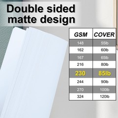 White Cardstock 8.5″ x 11 «，30 Sheets Cardstock Paper 85 lb/230 gsm,Brigh