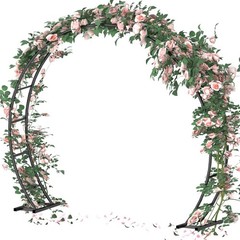 Queension Metal Wedding Arch | for Ceremony Party Decoration 8Ft Wide 7Ft Hig…