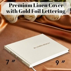 Funeral Guest Book Premium 7In X 9In Memory Book for Celebration of Life Sign
