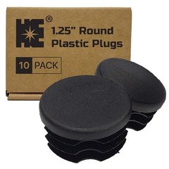 Cosmostar OD Round Plastic Plugs – Fits 1.»–1.17″ Inner Diameter Tubes 1.25″ 10