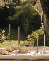 Olive Taper Candles Tall Tapered Candlesticks Set of 12 ribbed-10.6″olive