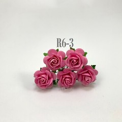1″ /2.5 cm Open Roses Rainbow Paper flower Wedding Scrapbook Craft R6