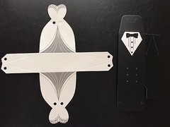 20pcs 3D Wedding Favor Boxes Dress & Tuxedo Party Bride Groom Shower Gift