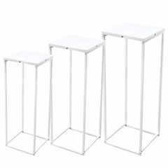 Metal Plant Pot Stand Indoor Outdoor Flower Planter Display Holder Rack Set of 3