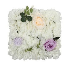 12PCS Artificial Flower Wall Background Silk Rose Mat for Wedding Backdrop Decor