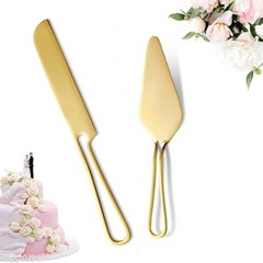 Juego de cortadores pastel para bodas cuchillo y servidor pastel con mango hueco