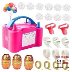 Balloon Pump Electric, 110V-120V Portable Dual Nozzle Balloon Blower with