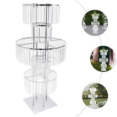 5 Tier Clear Flower Stand Iron Acrylic 43.3in Wedding Event Decor