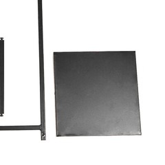 Black 9.8*9.8*29.5in Modern Rectangular Iron Flower Display Rack With Iron Plate