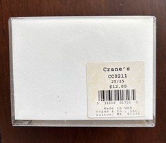 3 New Sets Of 25 Ecru Crane Table Seating Place Cards & Envelopes Block Font