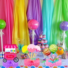 Candyland Party Table Decorations 9pcs 9 Count (Pack of 1), Pink