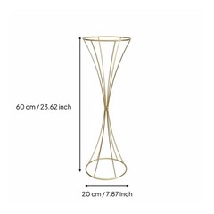 Metal Hourglass Flower Holder Wrought Iron Event Decoration for Reception,
