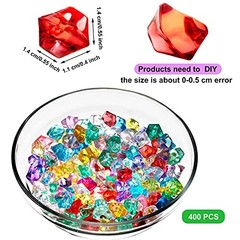 Syhood 400 Piece Multicolor Acrylic Gems Ice Cubes Set Fake Crushed Multi-color