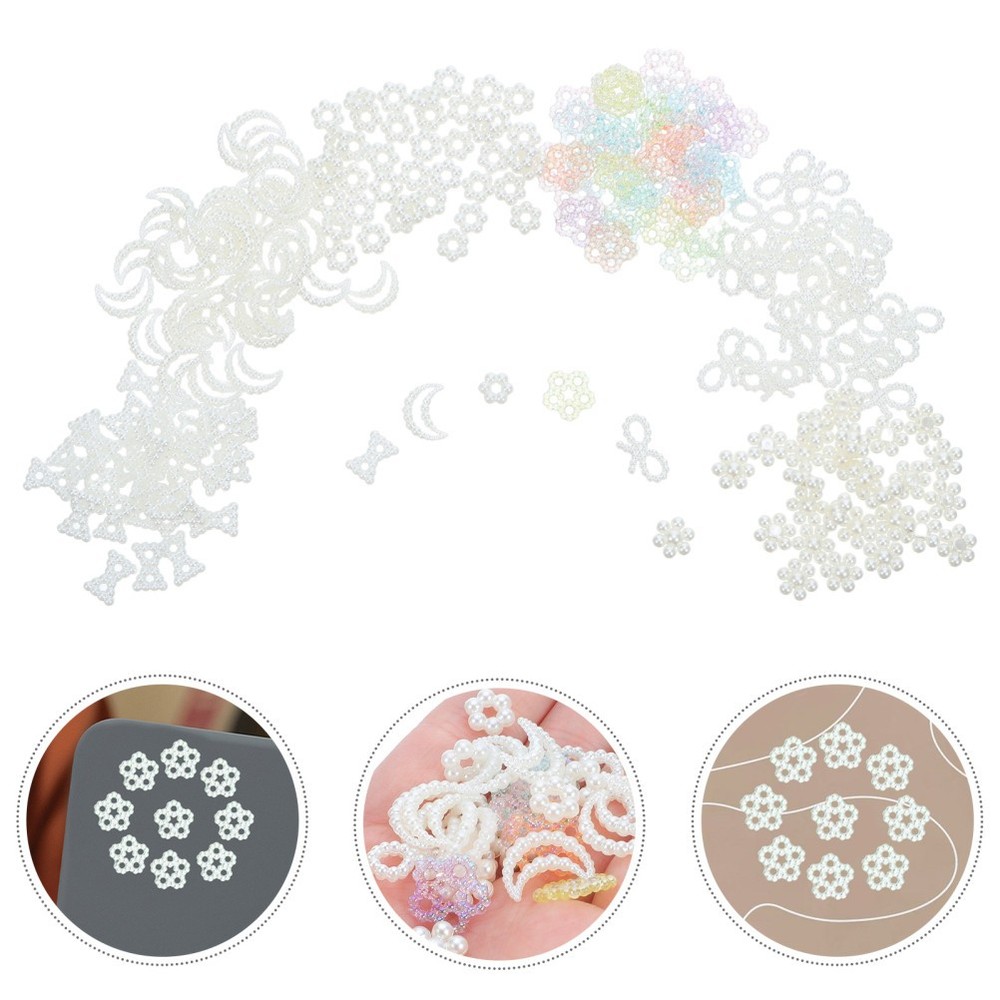 600 Pcs Heart Ornament Craft Nail Charm for Headwear