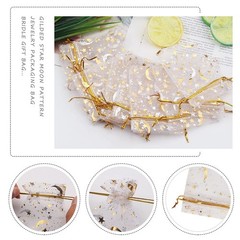SUMAJU Moon Star Organza Bags | 100 PC Gift Pouches | 2.7×3.5 Inch