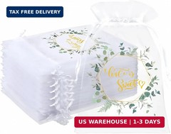 Windyun 200 Pcs Love Is Sweet Organza Bags for Wedding Treat 4 x 6 Inch Wedding