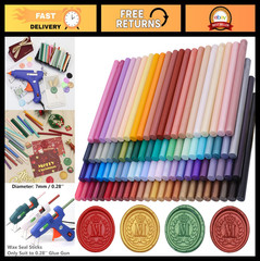 100 Pcs Assorted Color Sealing Wax Sticks for Wax Seal Stamp & Glue Gun – Weddin