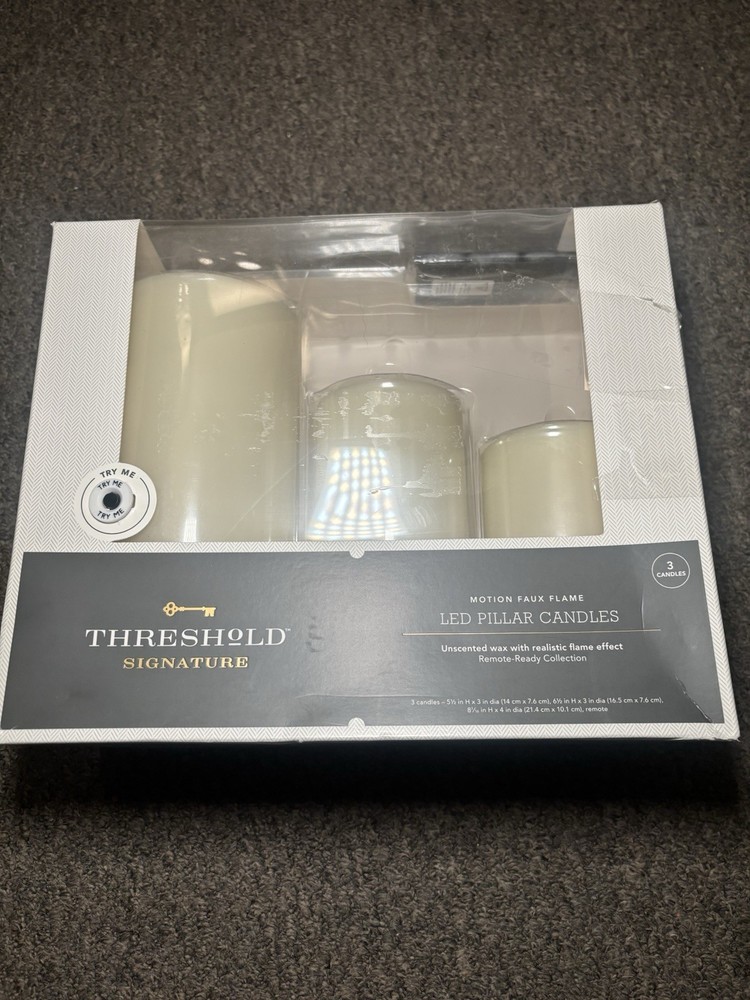 3pk LED Candles Cream – Threshold