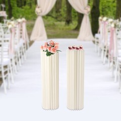 MilkyWhite Cardboard Vase Desktop Floor-standing Cardboard+Acrylic Wedding Decor