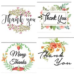 100 Floral All Occasions Thank You Cards with Envelopes Set 4×6 Invitation Note