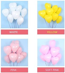 10-inch Color Heart shaped balloons 10 Kinds of Rainbow Party 100 Mixed-no Pumb