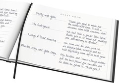 Stylish Guest Book in Black – Perfect for Weddings, Funerals & Vacation Homes