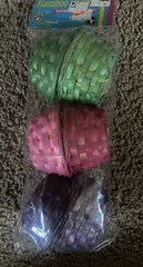 12 Pc Mini Bamboo Easter Baskets Pastel Bamboo Woven