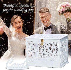 Wedding Money Box Holder with Sign, Large Rustic Wood Wooden DIY Envelop Gift…