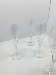 1970’s Champagne Stem Flute Toasting Glasses Vintage Set of 5 light in weight