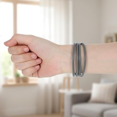 SynHHergyx 45 pcs Silicone jelly bracelets, One Size, Black, white and gray