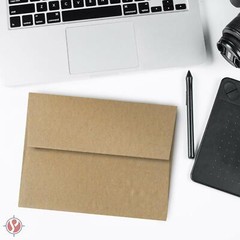 A7 Grocer Kraft Envelopes, 5 1/4″ x 7 1/4″, Square Flap, 70lb Text (105gsm)