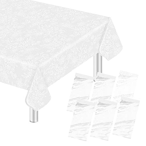 Plastic 54 X 108 Lace Paper Table Cloth Disposable for 6 Pack Lace Tablecloth