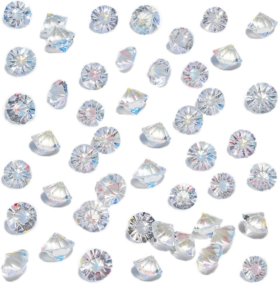 500PCS Clear Glass Diamonds Mini Crystals Vase Fillers Wedding DIY Crafts