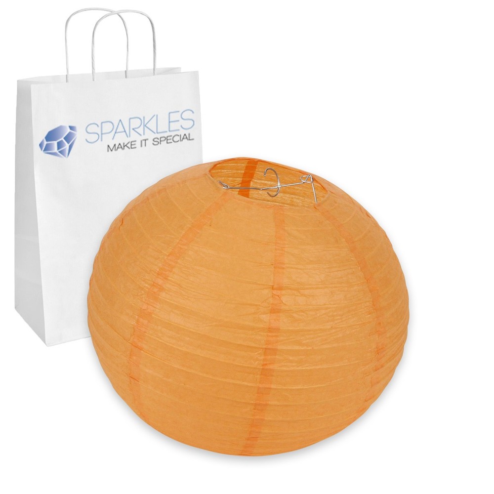 5 pcs 14″ inch Chinese Paper Lantern – Orange – Wedding Party Event zm