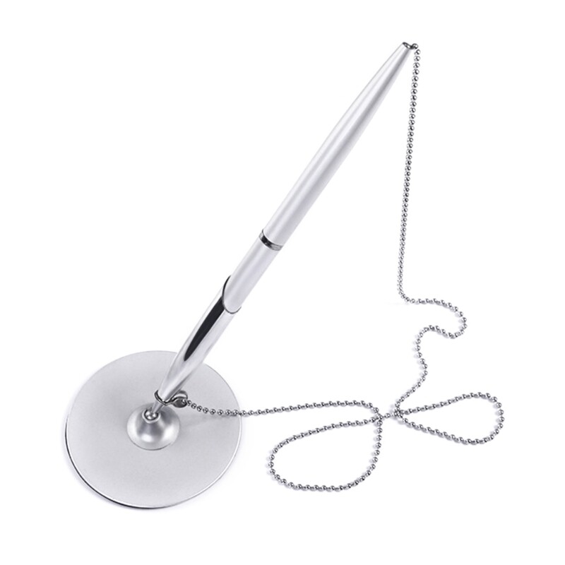 Ballpoint Pen Desk Pens with Chain for Corporate Environments Counter