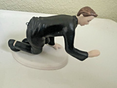 Caucasian Hooked Groom Cake Topper by Weddingstar
