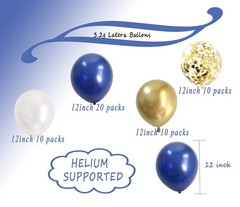 Birthday Decorations Royal blue Gold -Happy birthday Balloon Foil Banner for …